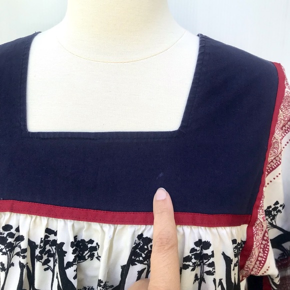 Vintage 70’s Krist Gudnason safari bohemian mumu kaftan patio dress - Picture 9 of 9